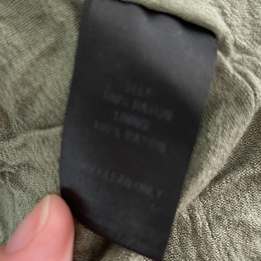 👗 LULU'S | Much Obliged Washed Olive Green Wrap Maxi Dress | Size S - Picture 11 of 12